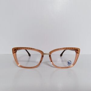 Womens Bon Vivant Blush Designer Eyeglasses Frames Never Worn Handmade In Italy